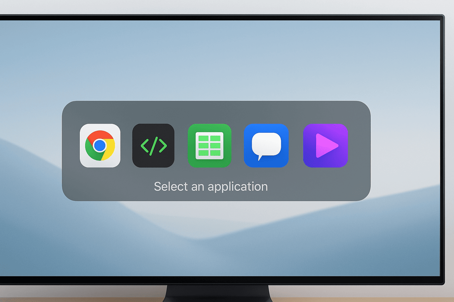A clear image of the application switcher overlay displayed on a computer screen, showing icons for various open programs. This visual illustrates the powerful Alt+Tab keyboard shortcut used for instantly navigating between different applications without a mouse.