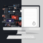A conceptual image showing a keyboard transforming a chaotic, distracting digital workspace into a calm, focused one, representing the power of the Pomodoro Technique.